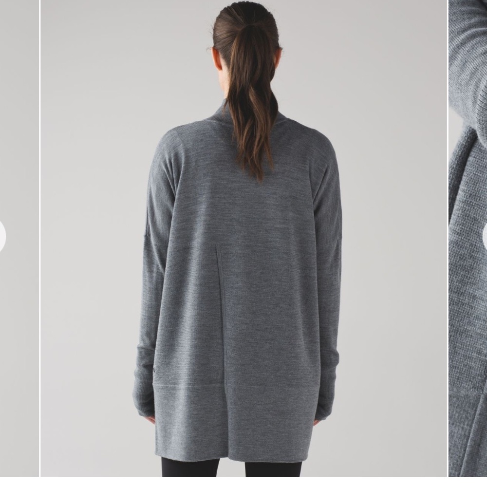 Lululemon sit in lotus wrap - size 8 - merino wool - gray - Picture 10 of 15